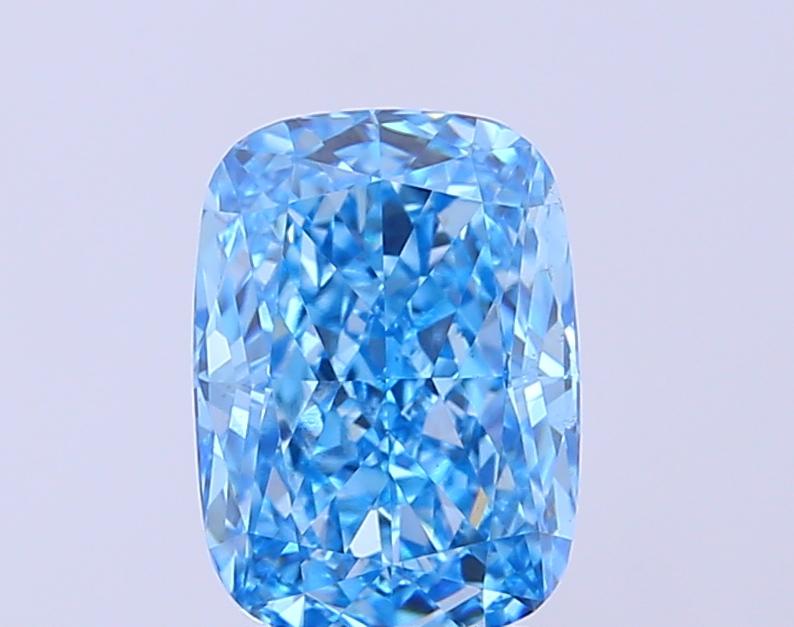 2.08 Ct. Fancy Vivid Blue Cushion Lab Grown Diamond
