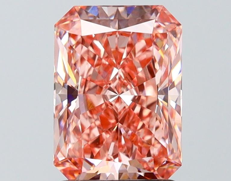 2.01 Ct. Fancy Vivid Pink Radiant Lab Grown Diamond