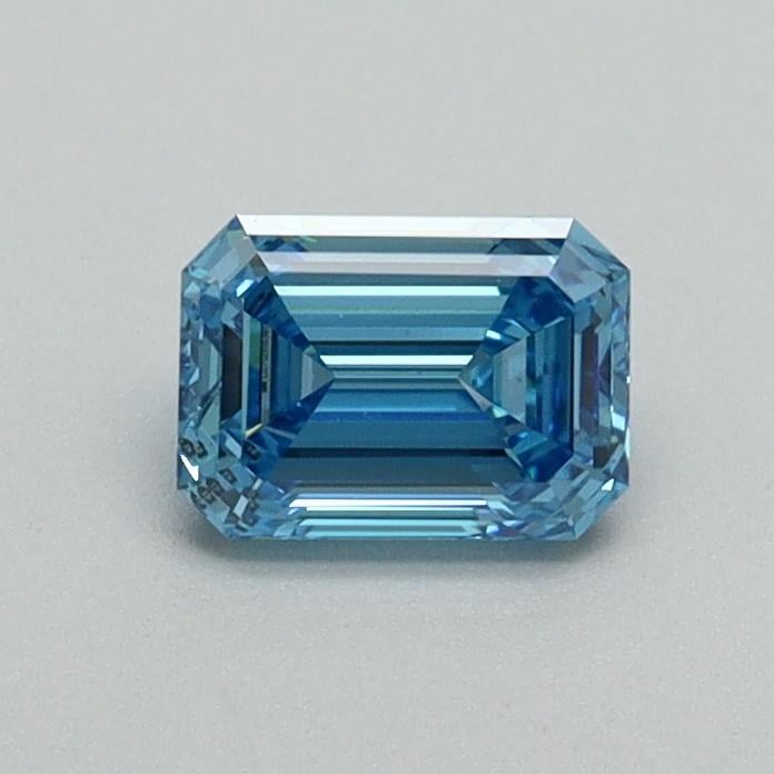 0.53 Ct. Fancy Vivid Blue Emerald Lab Grown Diamond