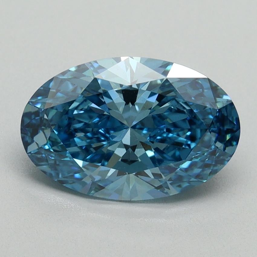 2.01 Ct. Fancy Vivid Blue Oval Lab Grown Diamond
