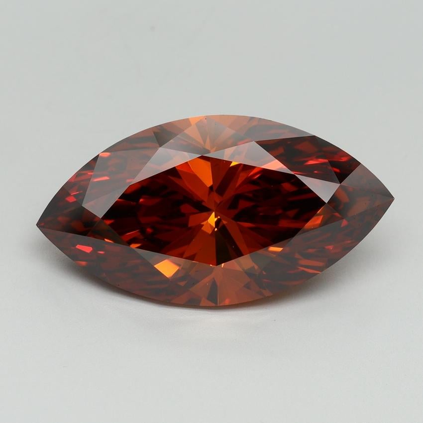 9.01 Ct. Fancy Vivid Orange Marquise Lab Grown Diamond