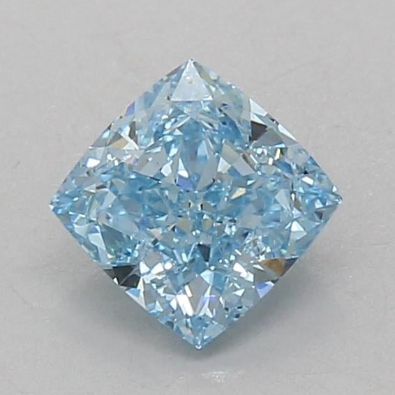 1.13 Ct. Fancy Vivid Blue Cushion Lab Grown Diamond