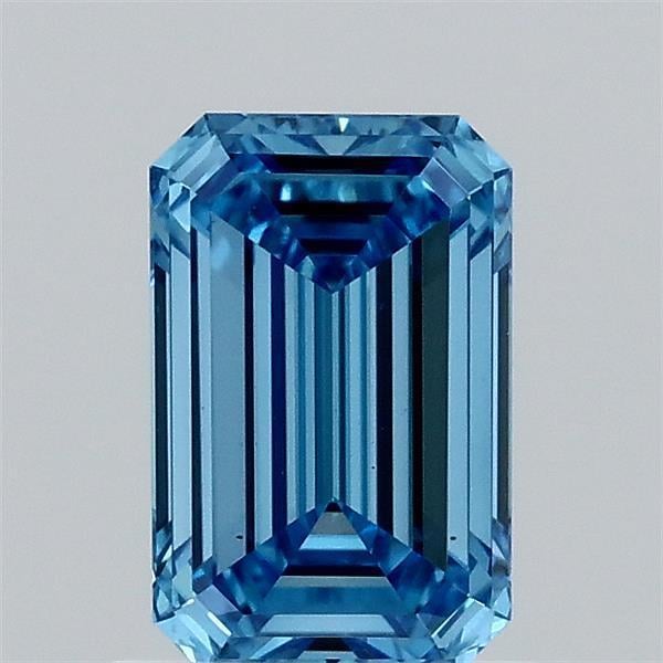 0.95 Ct. Fancy Vivid  Blue Emerald Lab Grown Diamond