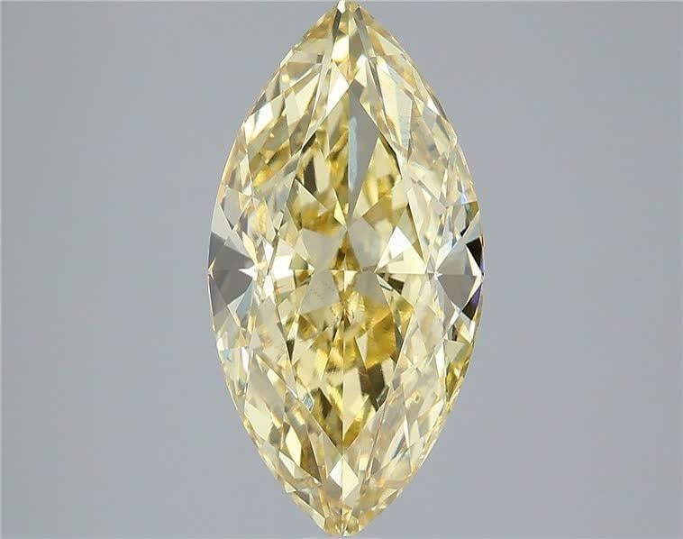 4.06 Ct. Fancy Intense  Yellow Marquise Lab Grown Diamond