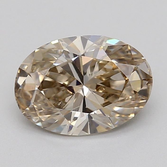 0.72 Ct. Light Grayish Brown Oval Lab Grown Diamond