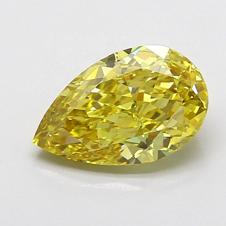 2.19 Ct. Fancy Intense  Yellow Pear Lab Grown Diamond