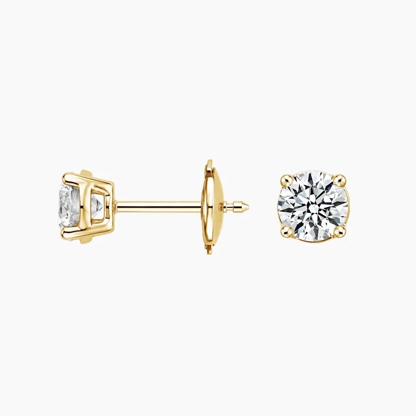 18K Yellow Gold Lab Grown Diamond Stud Earrings (1 ct. tw.)