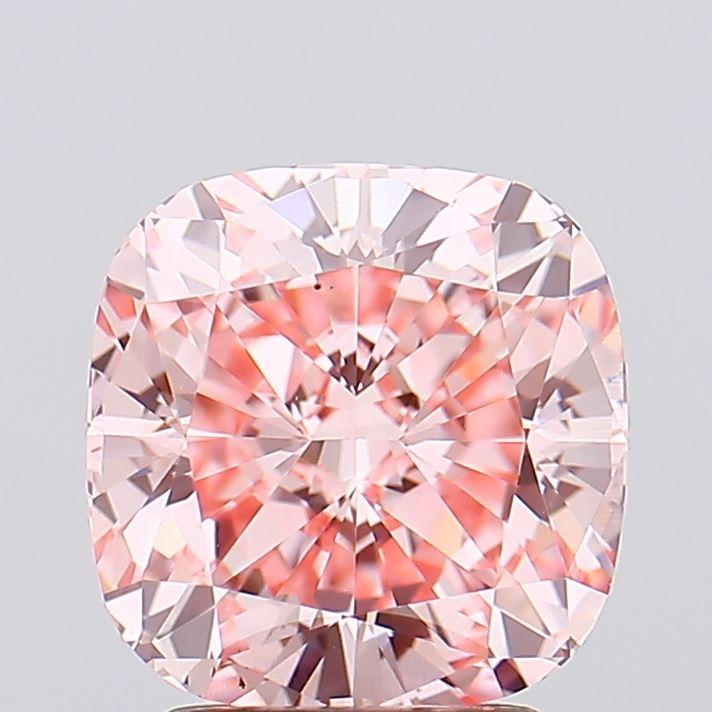 3.03 Ct. Fancy Intense Pink Cushion Lab Grown Diamond