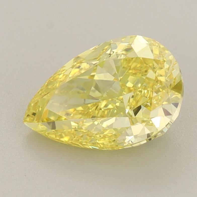 1.84 Ct. Fancy Vivid  Yellow Pear Lab Grown Diamond