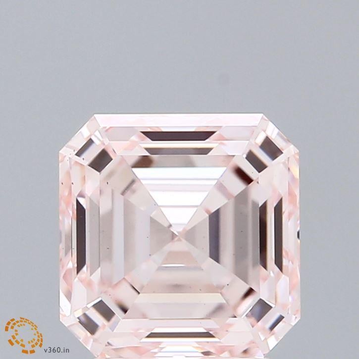 3.30 Ct. Fancy Light Pink Asscher Lab Grown Diamond