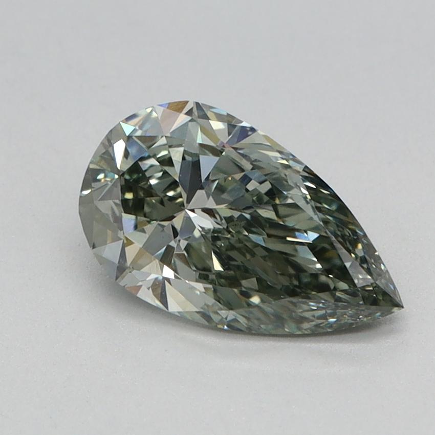 0.79 Ct. Fancy Intense Green Pear Lab Grown Diamond
