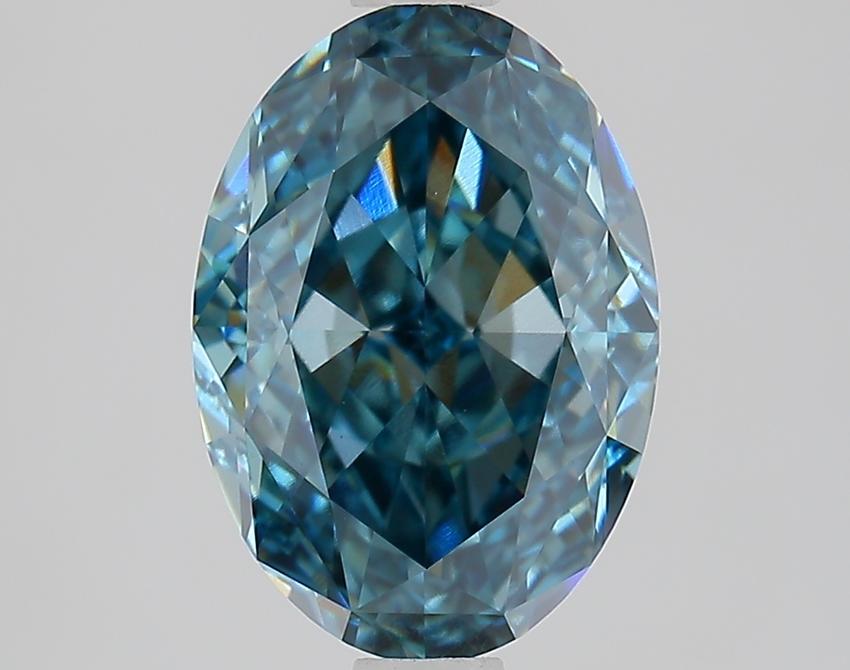 2.23 Ct. Fancy Vivid Blue Oval Lab Grown Diamond