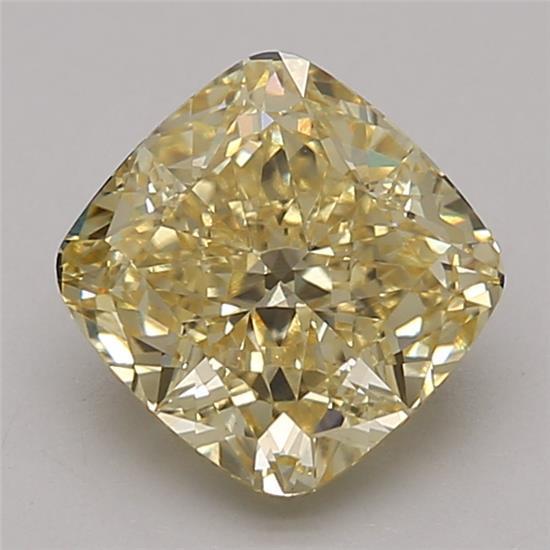 2.02 Ct. Fancy Intense Yellow Cushion Lab Grown Diamond