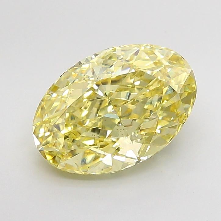 5.04 Ct. Fancy Intense None Yellow Oval Lab Grown Diamond