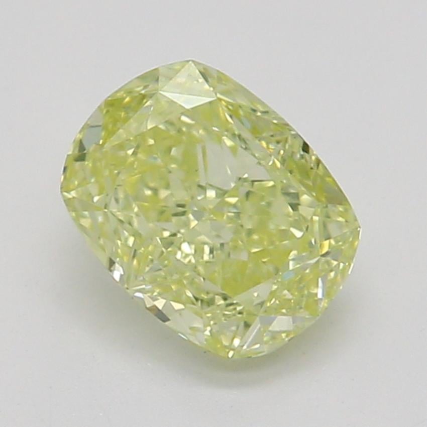 0.52 Ct. Fancy Greenish Yellow Cushion Diamond