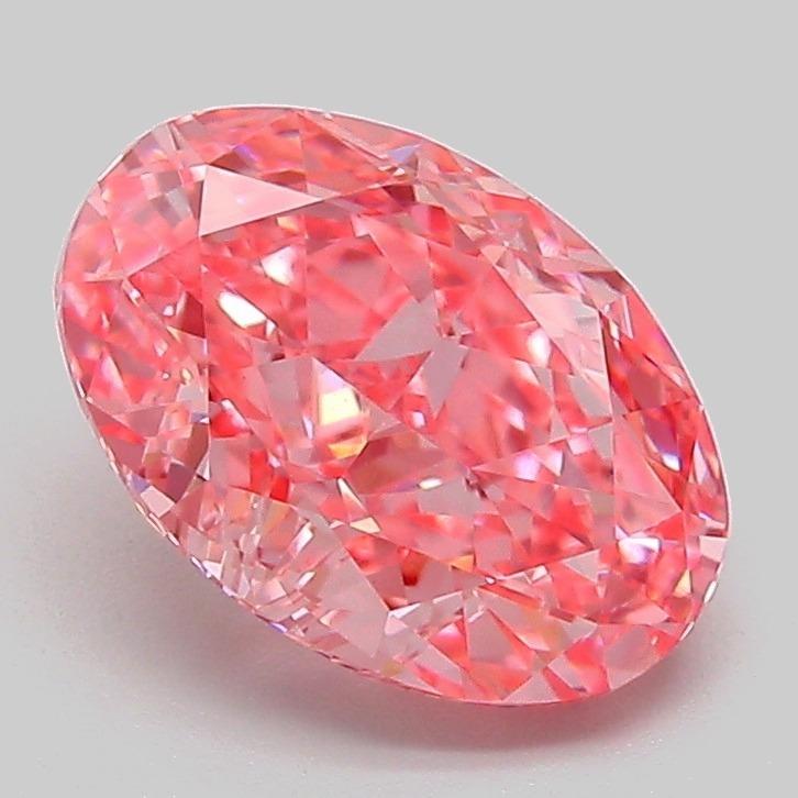 2.11 Ct. Fancy Vivid Pink Oval Lab Grown Diamond