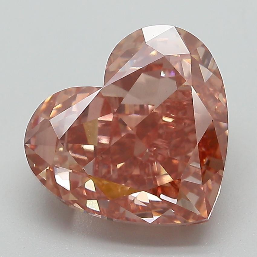 4.17 Ct. Fancy Intense Brown Pink Heart Lab Grown Diamond