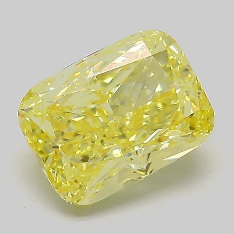 1.90 Ct. Fancy Intense  Yellow Cushion Lab Grown Diamond