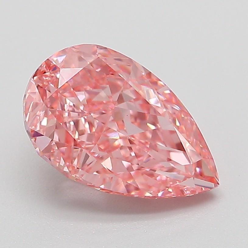 2.09 Ct. Fancy Vivid Pink Pear Lab Grown Diamond