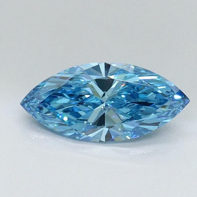 0.50 Ct. Fancy Vivid Malibu Blue Marquise Lab Grown Diamond