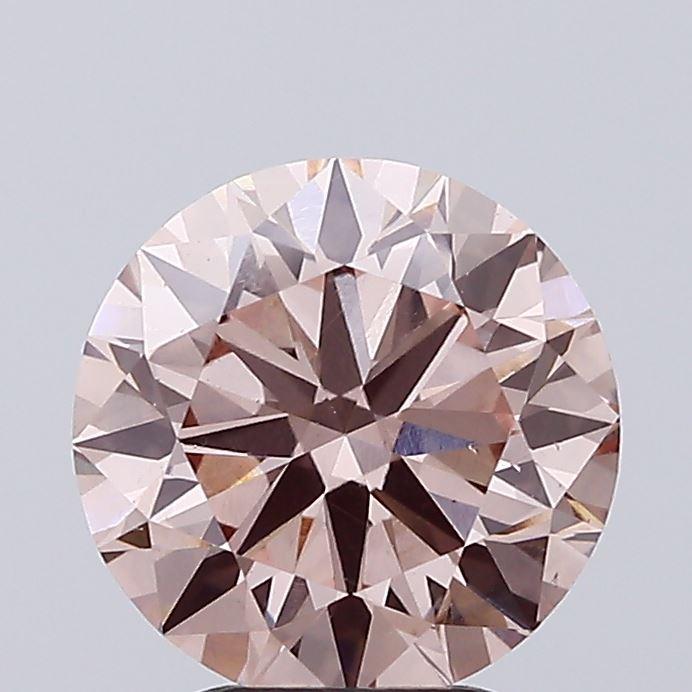 2.11 Ct. Fancy Light Pinkish Brown Round Lab Grown Diamond