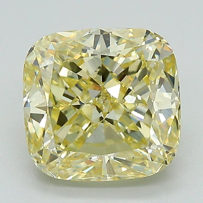 3.16 Ct. Fancy Intense Yellow Cushion Lab Grown Diamond