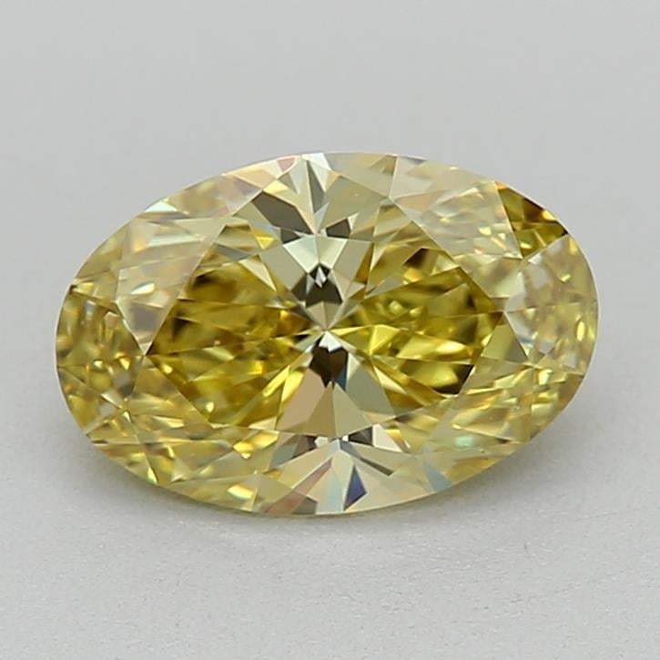 0.82 Ct. Fancy Intense Yellow Oval Lab Grown Diamond