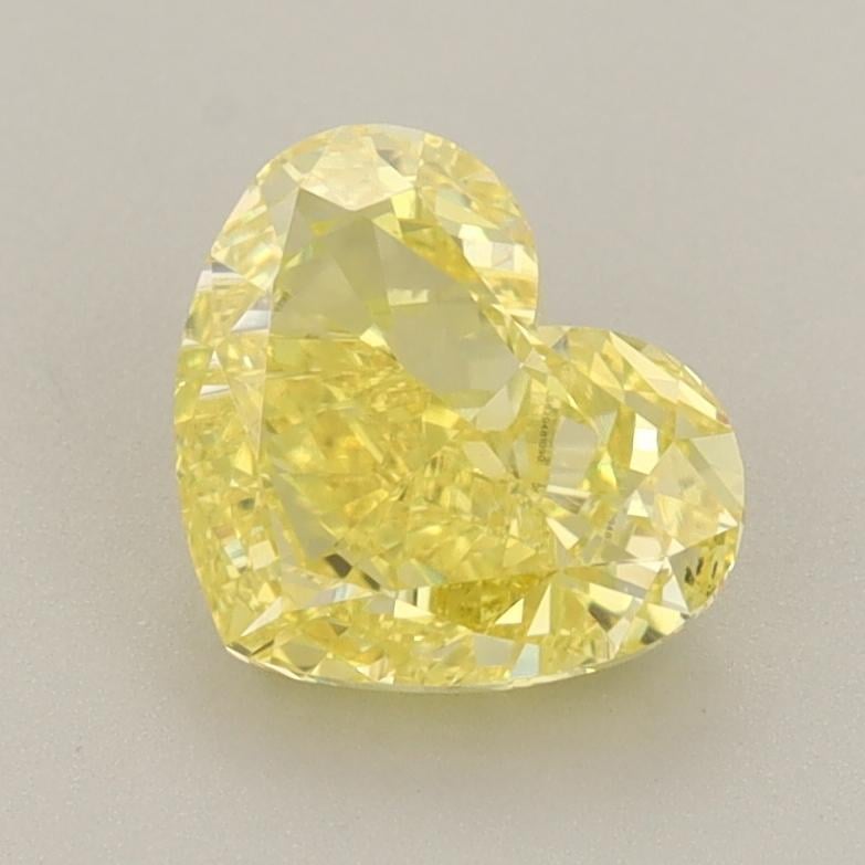1.55 Ct. Fancy Vivid  Yellow Heart Lab Grown Diamond