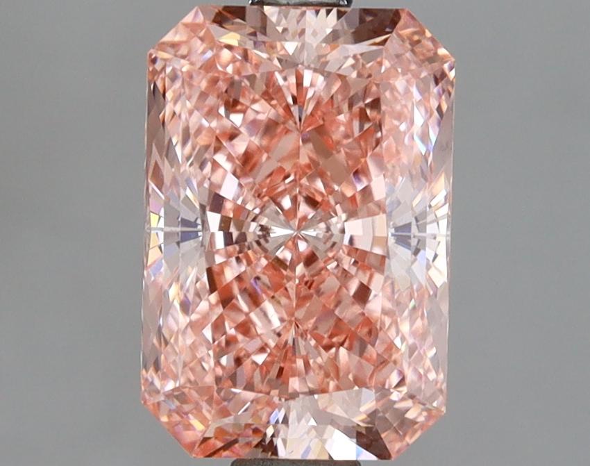2.57 Ct. Fancy Vivid Pink Radiant Lab Grown Diamond