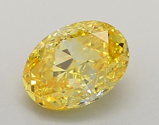 1.27 Ct. Fancy Vivid  Yellow Oval Lab Grown Diamond