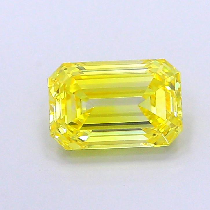 1.6 Ct. Fancy Intense Yellow Emerald Lab Grown Diamond