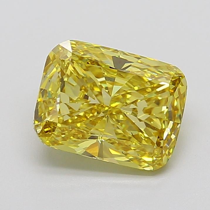 4.01 Ct. Fancy Intense Yellow Cushion Lab Grown Diamond