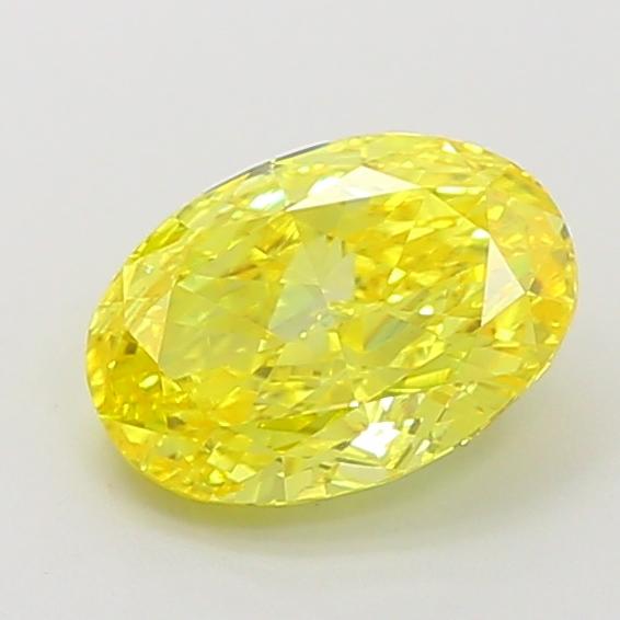 1.54 Ct. Fancy Vivid Yellow Oval Lab Grown Diamond