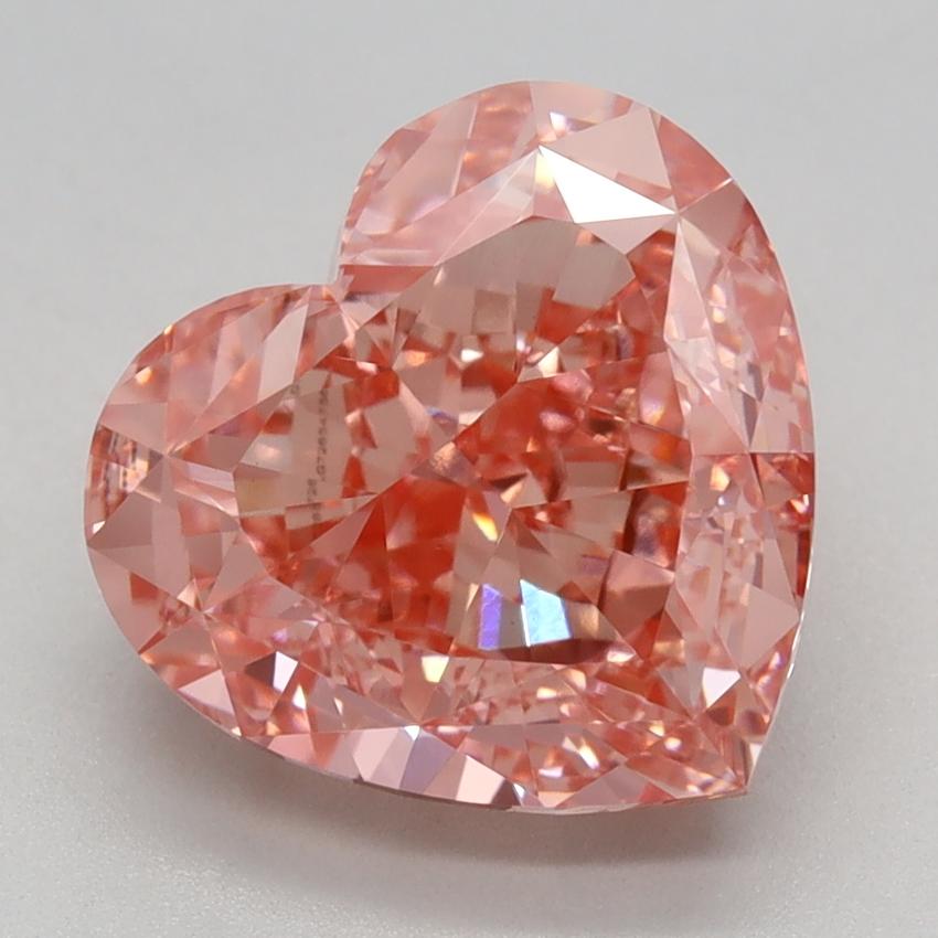 3.59 Ct. Fancy Vivid Pink Heart Lab Grown Diamond