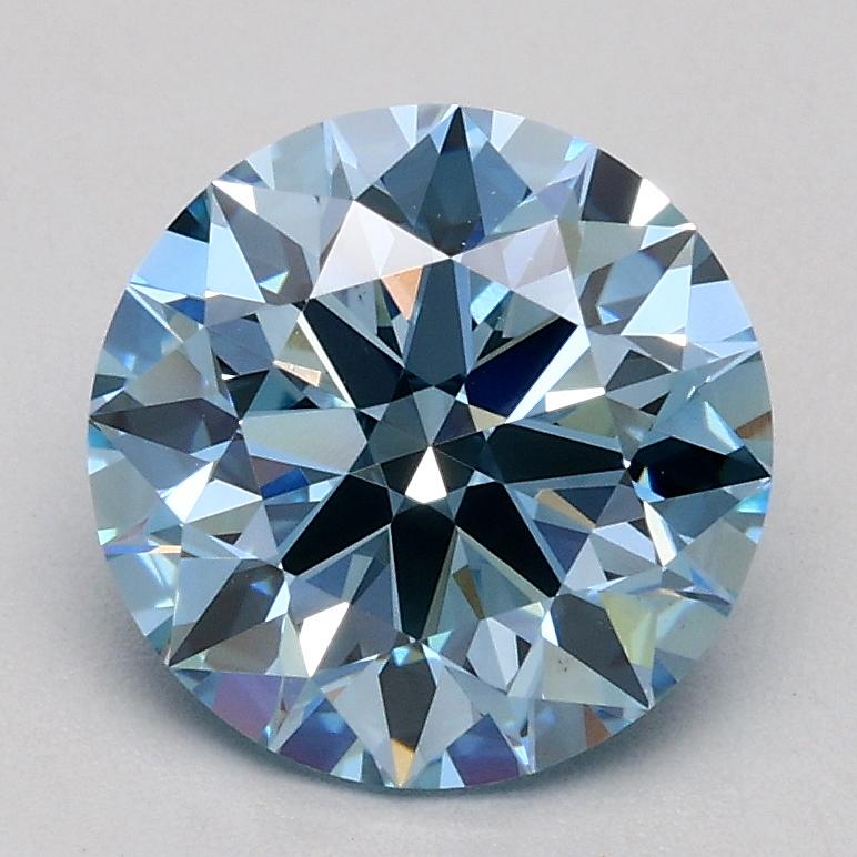 1.57 Ct. Fancy Blue Round Lab Grown Diamond