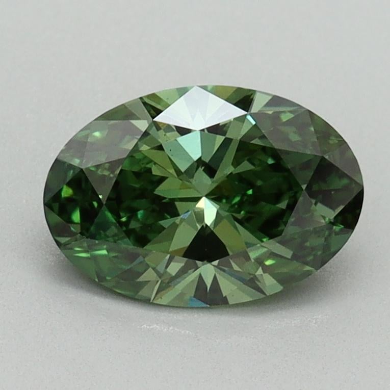 1.01 Ct. Fancy Vivid Green Oval Lab Grown Diamond