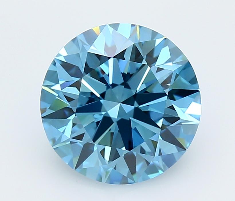 3.75 Ct. Fancy Vivid  Blue Round Lab Grown Diamond