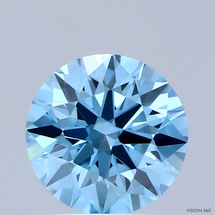 1.02 Ct. Fancy Vivid Blue Round Lab Grown Diamond