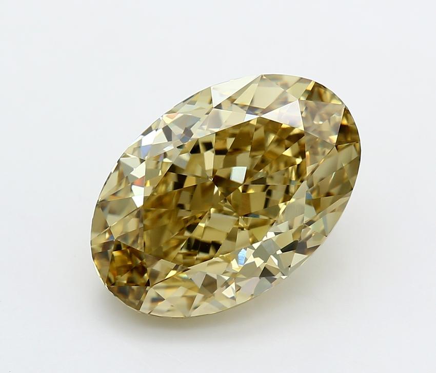 10.1 Ct. Fancy Intense  Yellow Oval Lab Grown Diamond