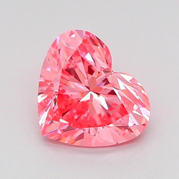 1.05 Ct. Fancy Vivid Pink Heart Lab Grown Diamond
