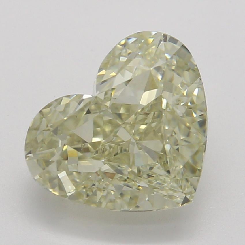 1.53 Ct. Fancy Light Brownish Greenish Yellow Heart Diamond