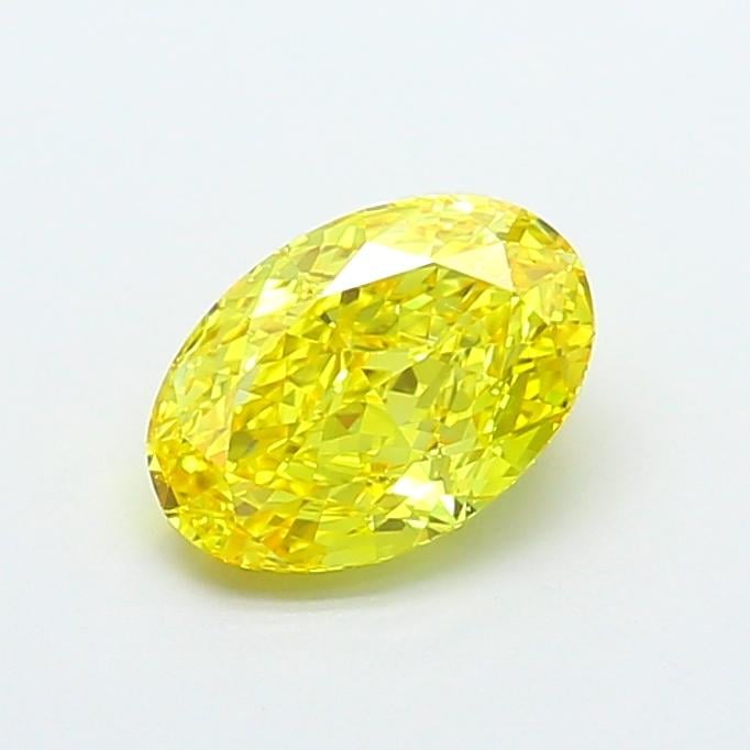2.03 Ct. Fancy Vivid  Yellow Oval Lab Grown Diamond
