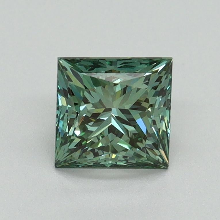 1.02 Ct. Fancy Vivid Pacific Green Princess Lab Grown Diamond