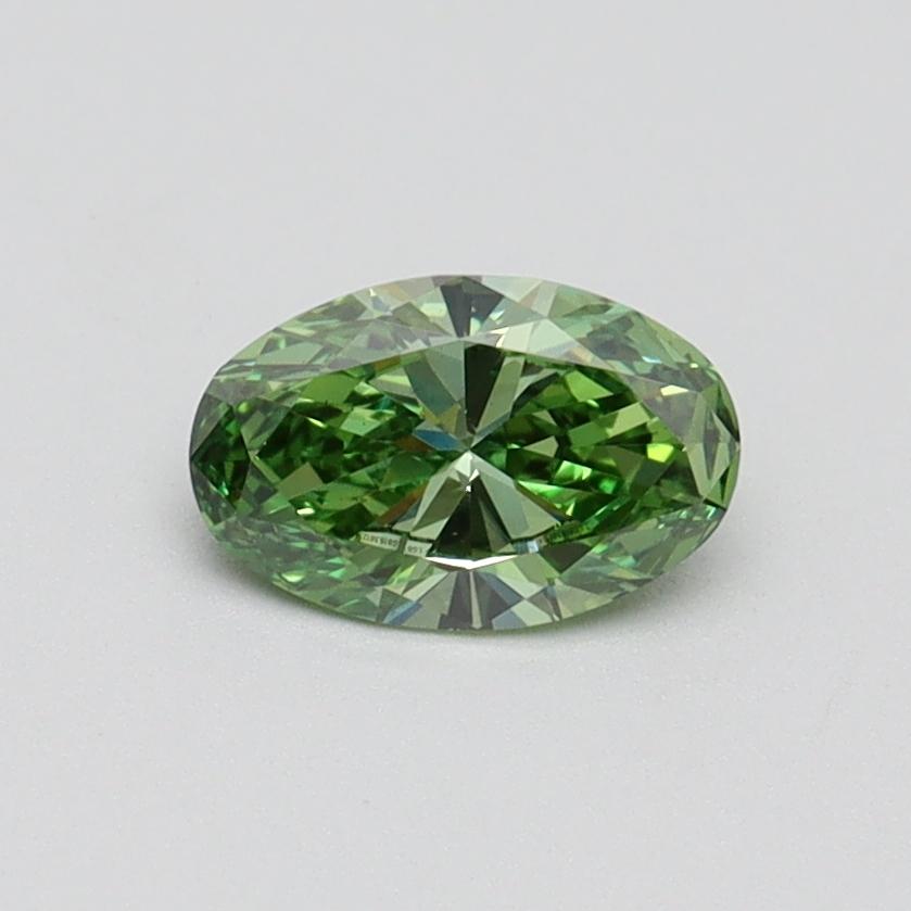 0.50 Ct. Fancy Vivid Green Oval Lab Grown Diamond
