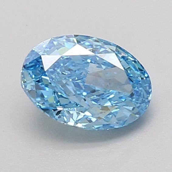 1.09 Ct. Fancy Vivid Blue Oval Lab Grown Diamond