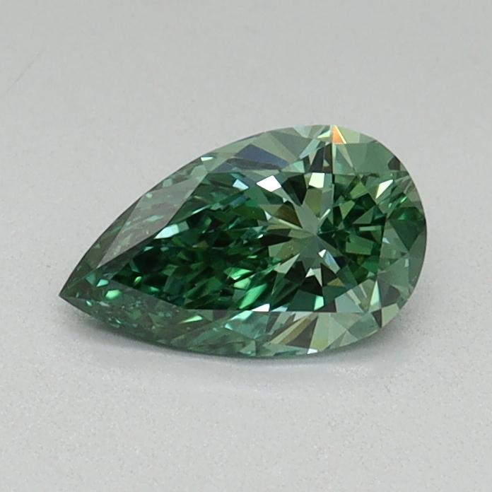 0.45 Ct. Fancy Vivid Pacific Green Pear Lab Grown Diamond