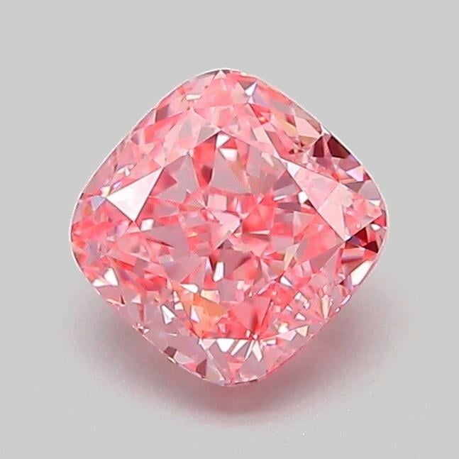 1.03 Ct. Fancy Vivid Pink Cushion Lab Grown Diamond