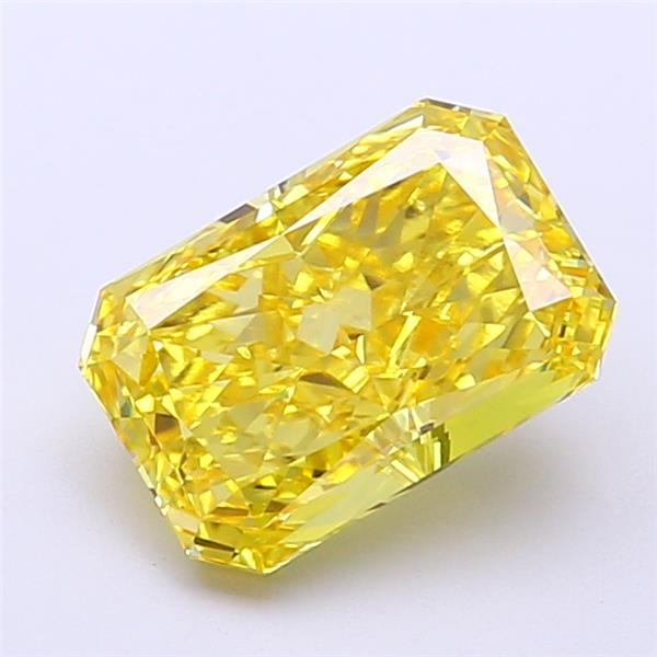 2.07 Ct. Fancy Vivid Yellow Radiant Lab Grown Diamond