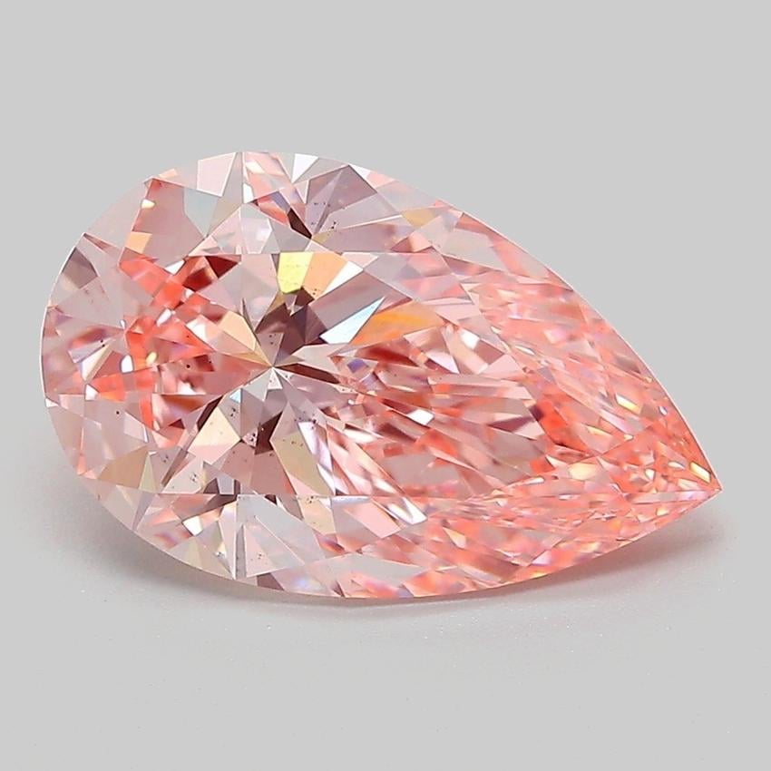 3.55 Ct. Fancy Vivid Pink Pear Lab Grown Diamond