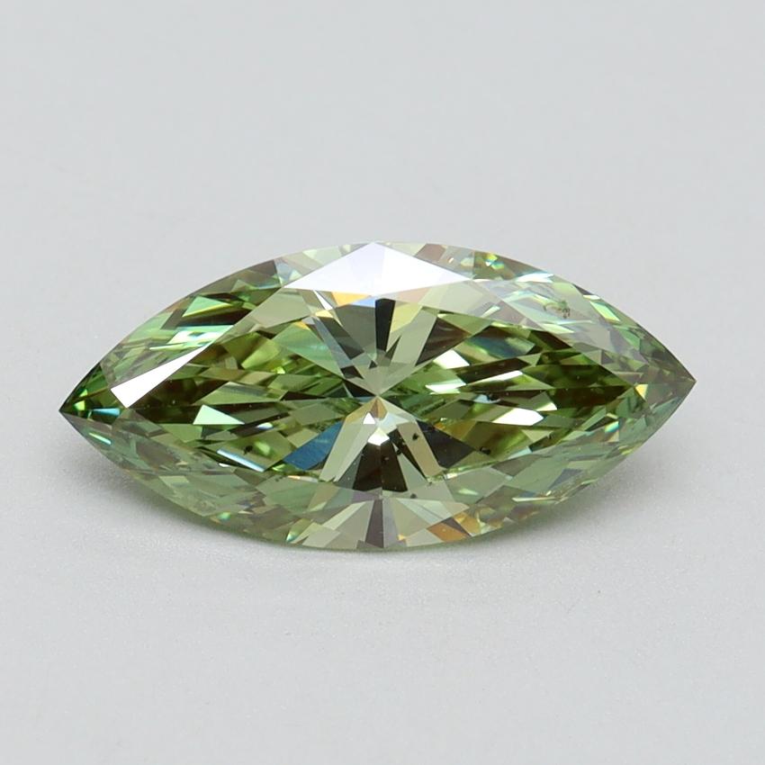 1.50 Ct. Fancy Vivid Green Marquise Lab Grown Diamond
